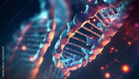 realistic dna strand.